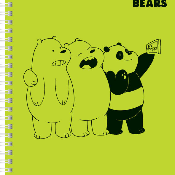 Тетрадь 48л А5ф клетка на гребне серия  -Вся правда о медведях- (We Bare Bears) , 